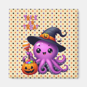 Trick oder Treat Octopus Halloween Magnet