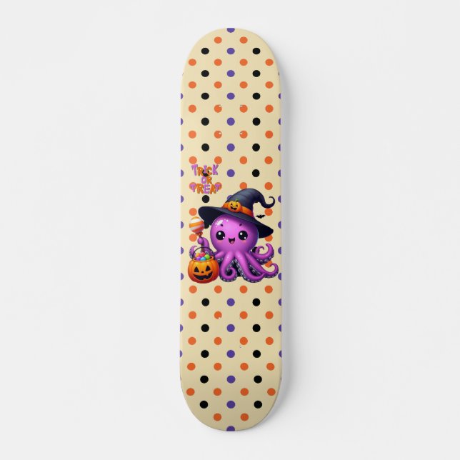 Trick oder Treat Octopus Halloween Skateboard (Vorne)