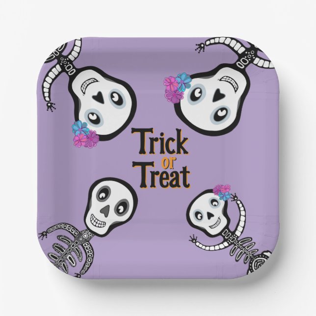 Trick oder Treat Pappteller (Vorderseite)