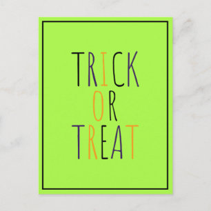 Trick oder Treat Postkarte