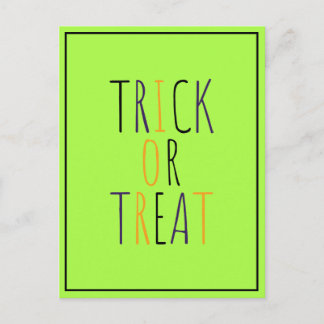 Trick oder Treat Postkarte