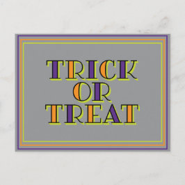 Trick oder Treat Postkarte