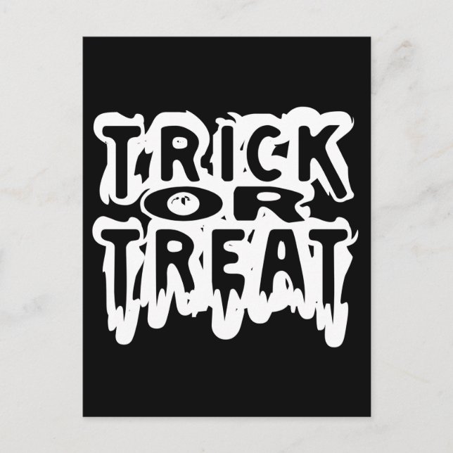 Trick oder Treat Postkarte (Vorderseite)