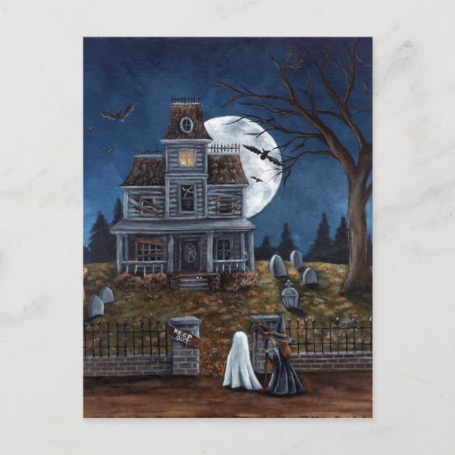 Trick oder Treat Postkarte (Vorderseite)