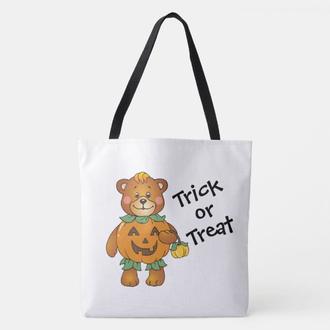 Trick oder Treat Pumpkin Bears Tasche (Vorderseite)