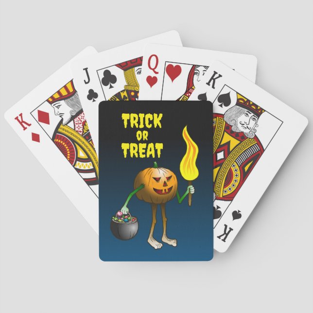Trick oder Treat Pumpkin Spielkarten (Rückseite)