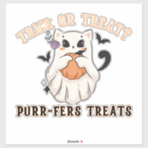 Trick oder Treat? Purr-Fans Leckereien! Funny Ghos