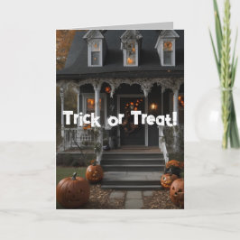 Trick oder Treat Rhyme Halloween Card Feiertagskarte