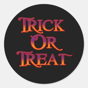 Trick oder Treat Runder Aufkleber