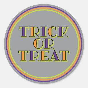 Trick oder Treat Runder Aufkleber