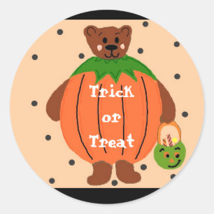 Trick oder Treat Runder Aufkleber