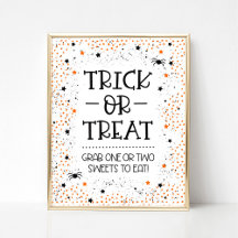 Trick oder Treat Sign für Halloween