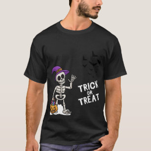 Trick oder Treat Skeleton Halloween T-Shirt Spaß K