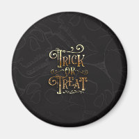 Trick oder Treat Skulls Black & Gold Halloween