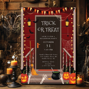 Trick oder Treat Spuk Halloween Einladung