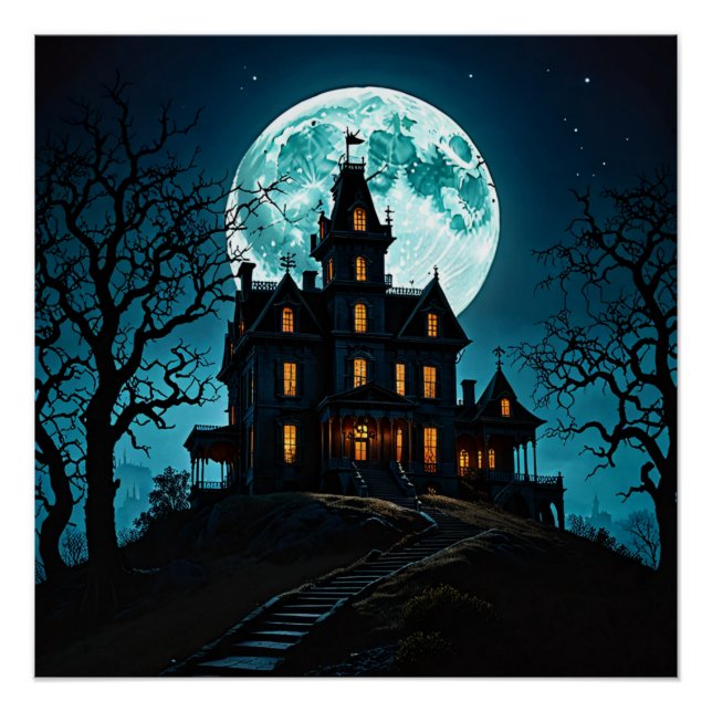 Trick oder Treat Street - Halloween Night Wall Art Poster (Vorderseite)
