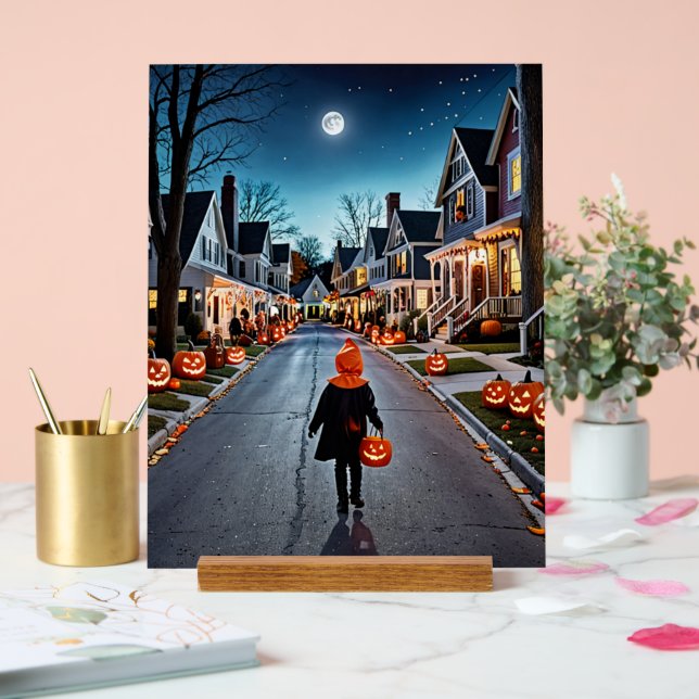 Trick oder Treat Street - Whimsisches Halloween-Ab Acrylschild (Hochzeit)