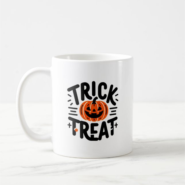 Trick oder Treat-Tasse Kaffeetasse (Links)