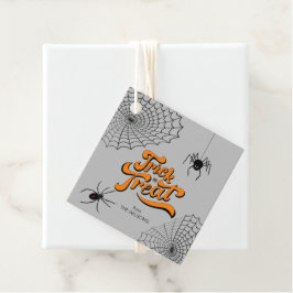 Trick oder Treat Typografie mit Spinnen ID680 Geschenkanhänger