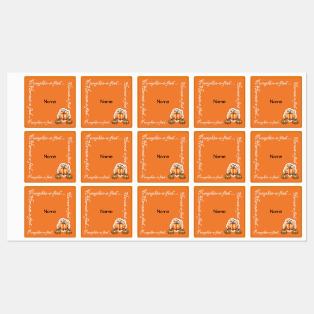 Trick oder Treat von... Etiketten (Blatt)