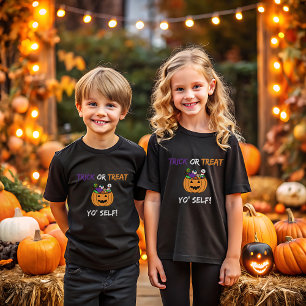 Trick oder Treat Yo’ Self Funny Candy Halloween Tri-Blend Shirt