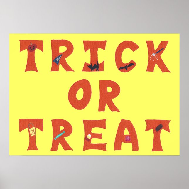 Trick- oder Treatdekor Halloween-Poster Poster (Vorne)