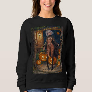 Trick oder Treater, mutiges Halloween-Kostümmädche Sweatshirt