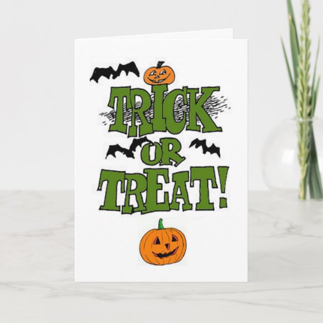 Trick- oder Treaterkarte Karte (Vorderseite)