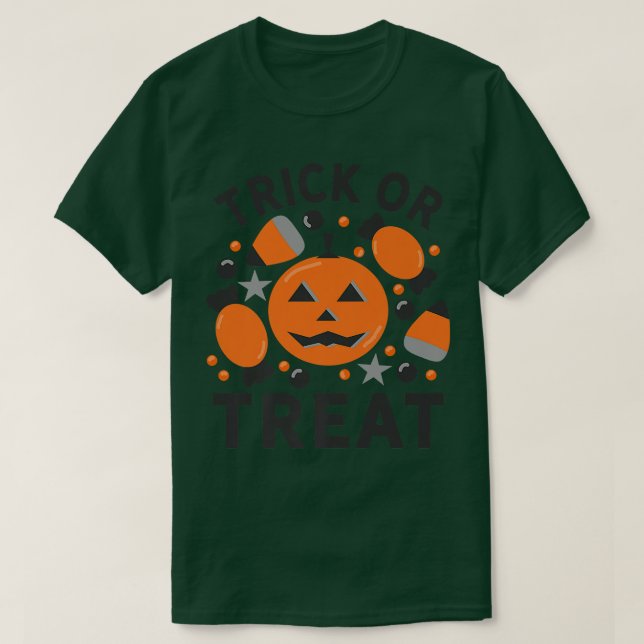 Trick oder TreatingHalloweenTrick oder Leckerei972 T-Shirt (Design vorne)