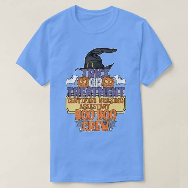 Trick oder Treatment Pflege Assistant Boo Boo Crew T-Shirt (Design vorne)