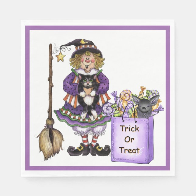 Trick oder Treatpapier Napkin Serviette (Vorderseite)