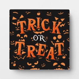 Trick- oder Treatplätschern für Halloween-Zimmerde Fotoplatte
