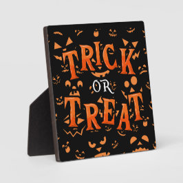 Trick- oder Treatplätschern für Halloween-Zimmerde Fotoplatte