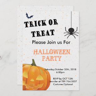 Trick oder Tree Halloween-Party Halloween-Party Einladung