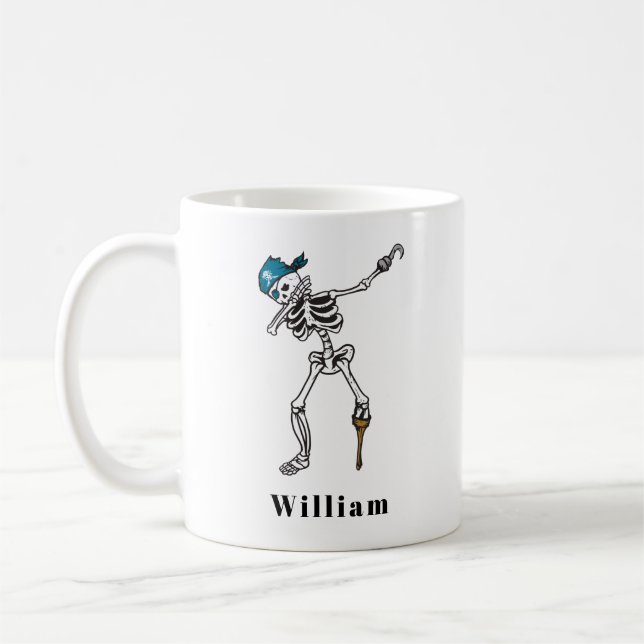 Trick oder Treppen Halloween Dabbing Pirate Custom Kaffeetasse (Links)