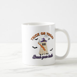 Trick oder Trete Brush Ihre Zähne Zahnpflegemittel Kaffeetasse