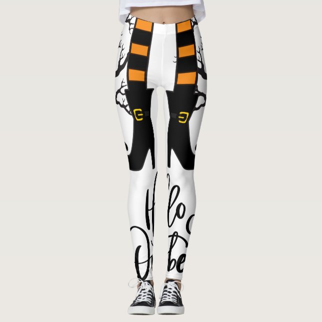 Trick oder Trete, Halloween-Party, Boo-Leggings Leggings (Vorderseite)