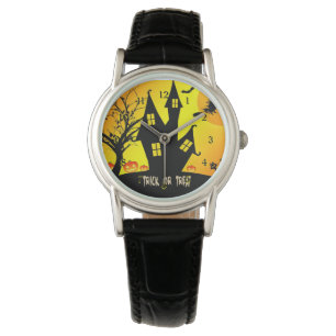 Trick oder Trete zu Halloween Watch Armbanduhr