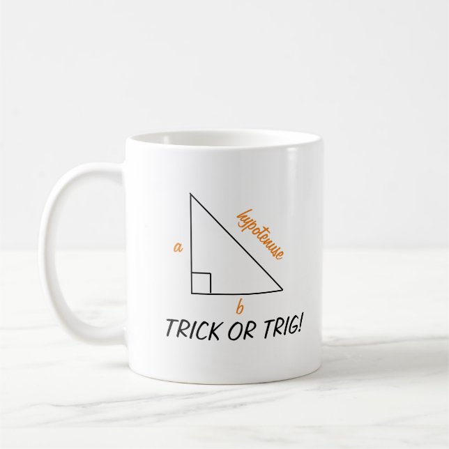 Trick oder Trig Mathe Halloween Personalisiert Leh Kaffeetasse (Links)