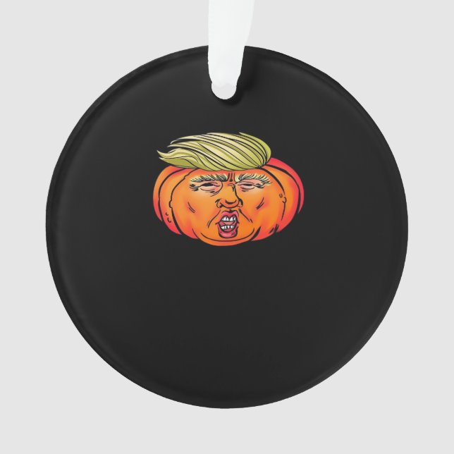 Trick oder Verrat Anti Halloween Pumpkin Trumpkin Ornament (Vorderseite)