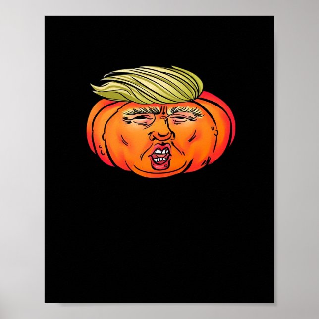 Trick oder Verrat Anti Halloween Pumpkin Trumpkin Poster (Vorne)