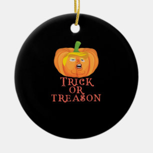 Trick oder Verrat Halloween Einprägen Trumpkin-Des Keramik Ornament