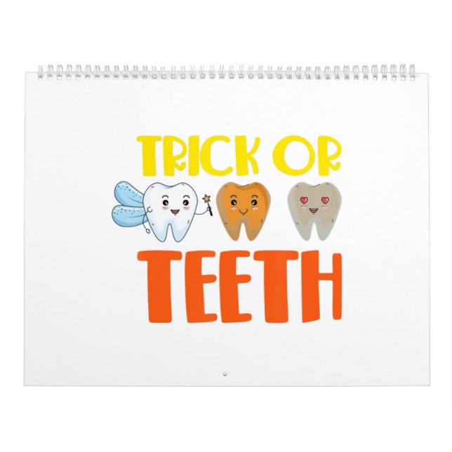 Trick oder Zähne Halloween Zahnarzt Zahnarztarzt Z Kalender (Titelbild)