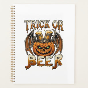 Trick Or Beer Halloween Citrouille Squelette Ailes