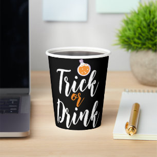 Trick Or Drinks Einfacher Halloween gruseliger K Pappbecher