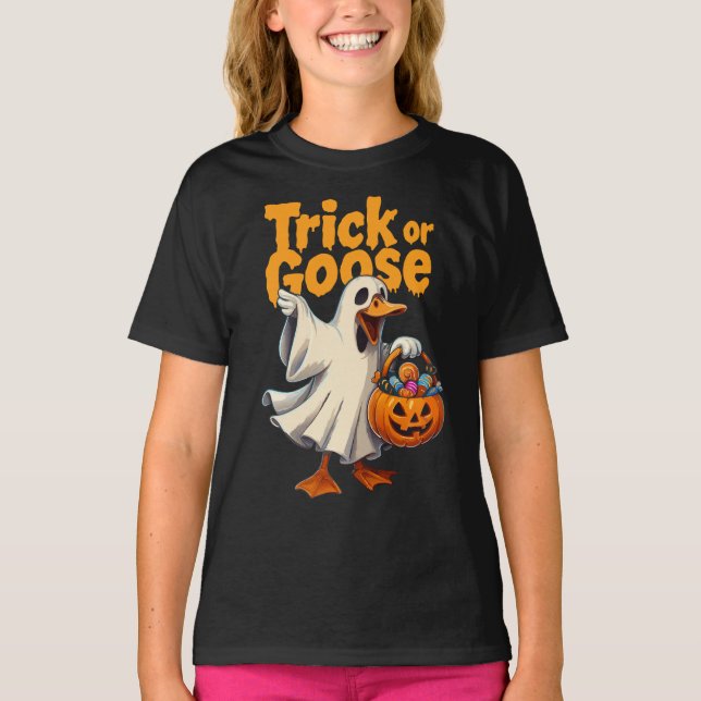 Trick or Gans Halloween Gans T-Shirt (Vorderseite)