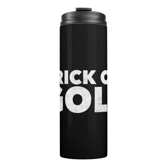 Trick Or Golf Funny Halloween Thermosbecher (Vorderseite)