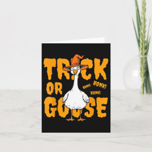 Trick or Goose Halloween Spooky Honk Witz Design Karte
