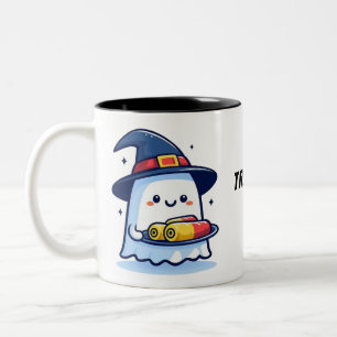 Trick or Käsekuchen - Rumänische Diaspora-Geist Ta Zweifarbige Tasse
