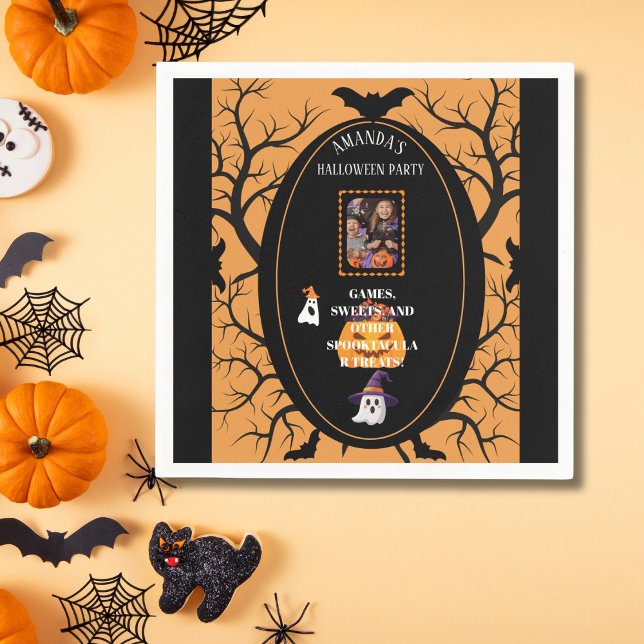Trick-or-Leckerei Foto Party Einladung Napkins Serviette (Von Creator hochgeladen)